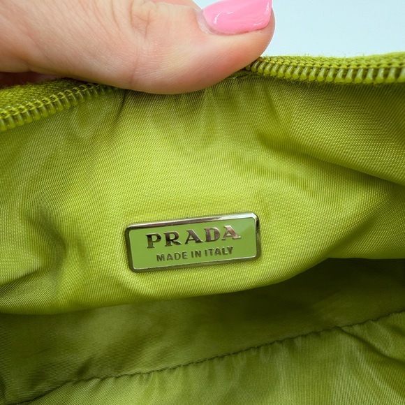 PRADA green tessuto hobo vintage - Picture 12 of 16